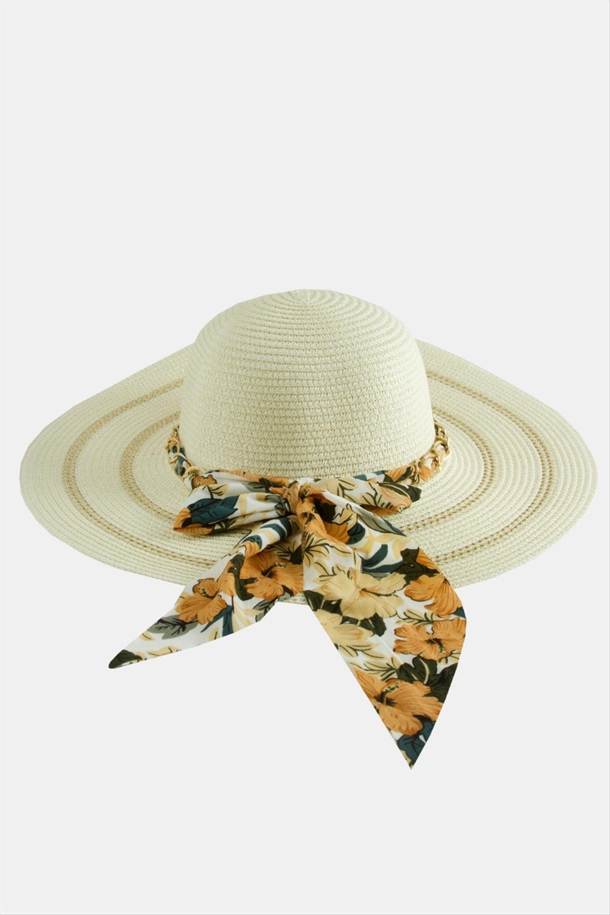 Fiyong Zincir Örgülü Hasır Şapka