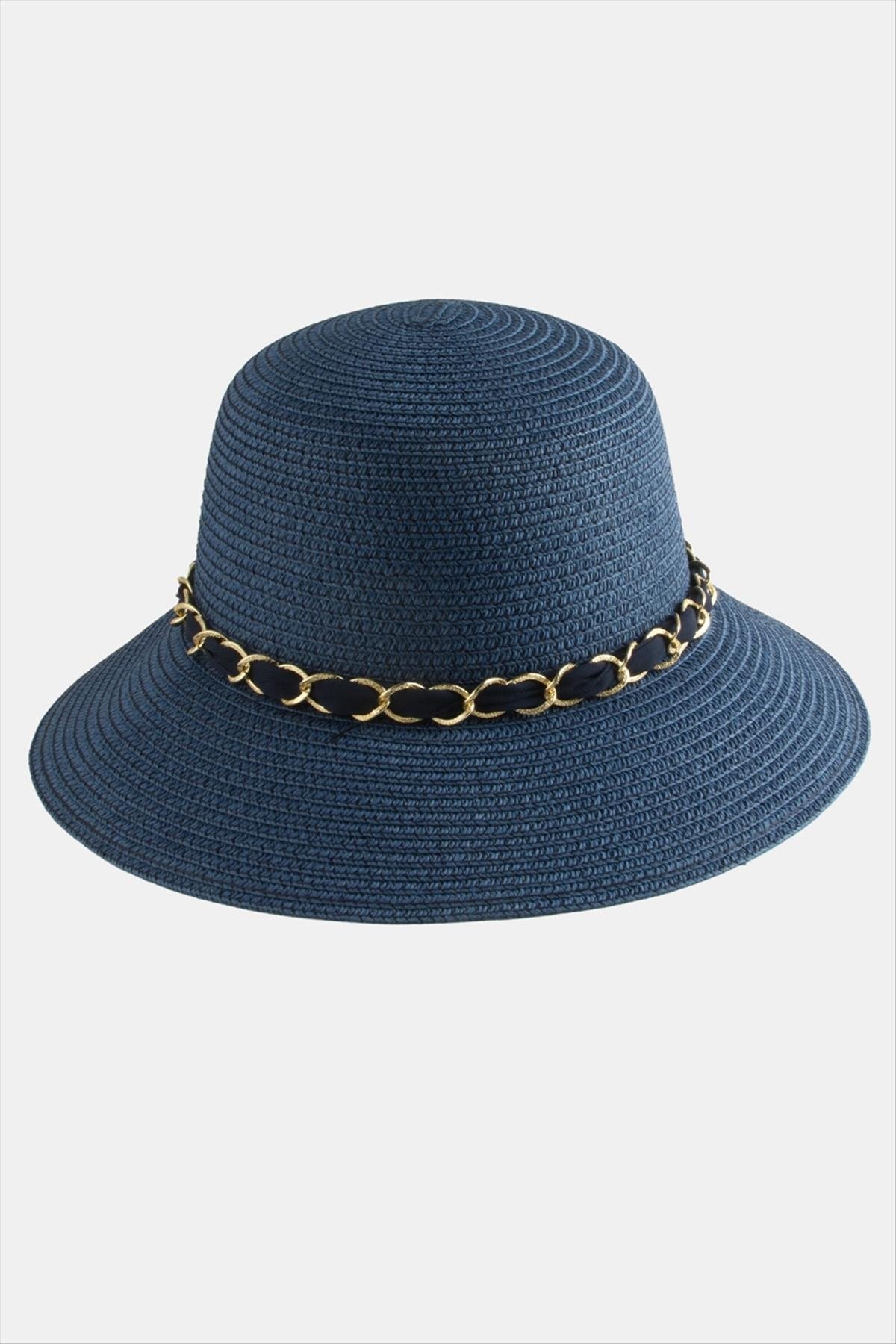 Fiyong Zincir Örgülü Hasır Şapka