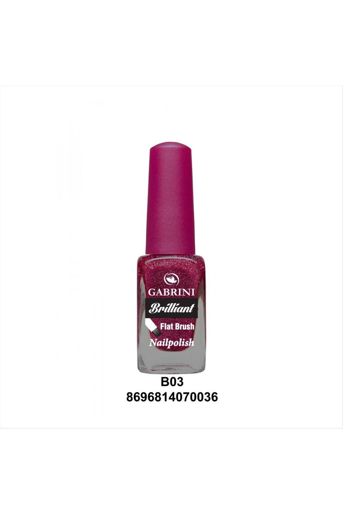 Gabrini Brilliant Flat Brush Oje (Simli Oje)