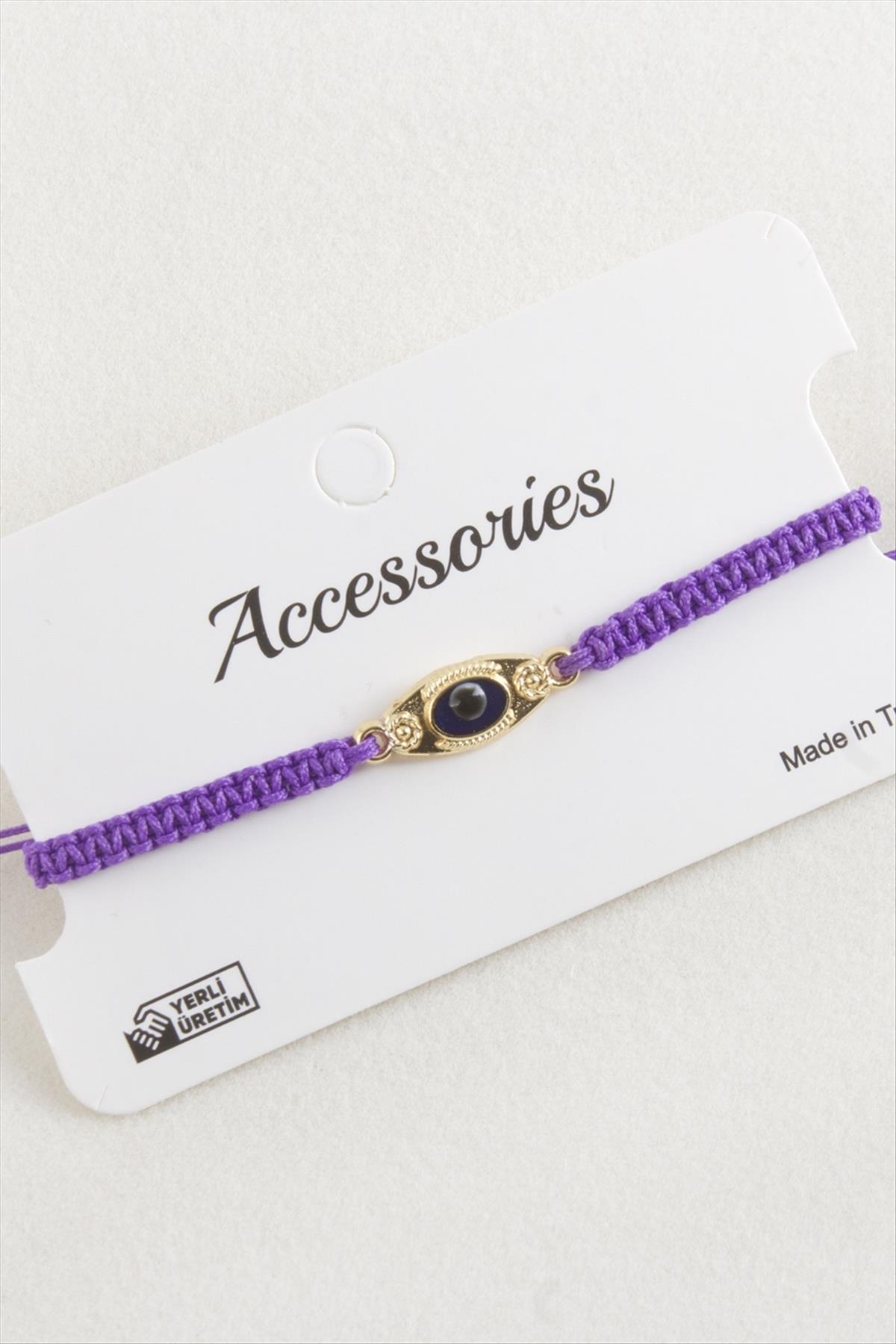 Göz Makrome Örgülü Bileklik
