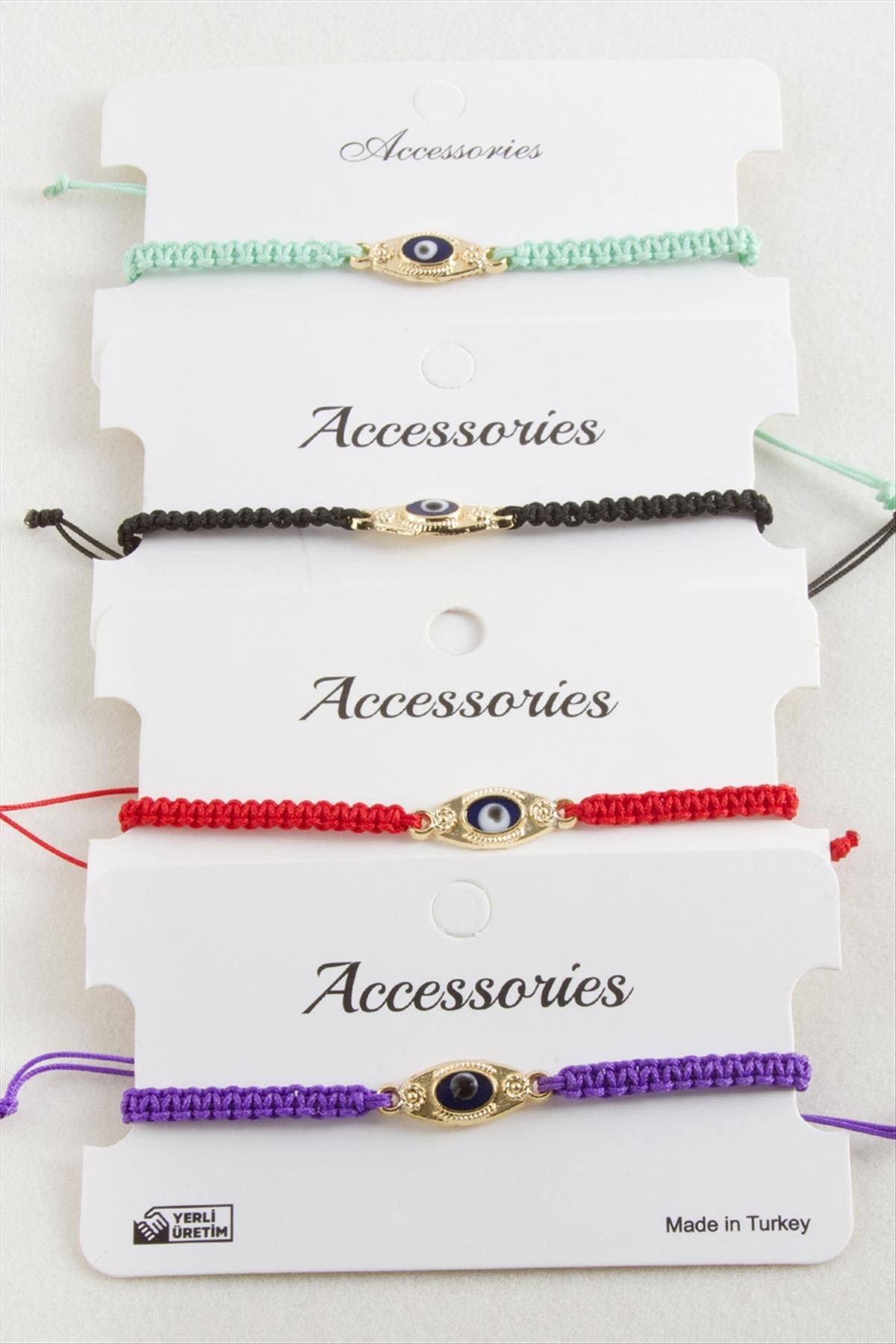 Göz Makrome Örgülü Bileklik