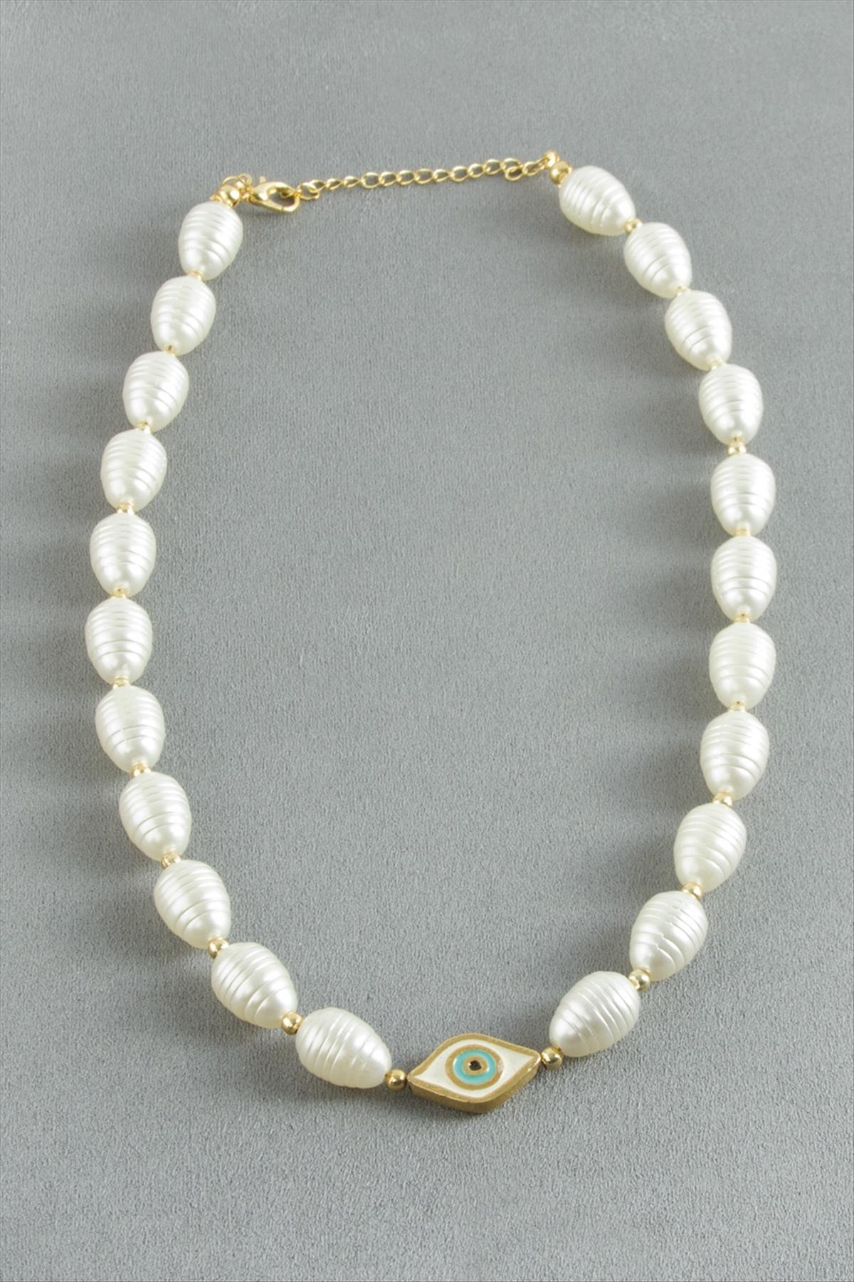 Göz Metal İnci Kolye