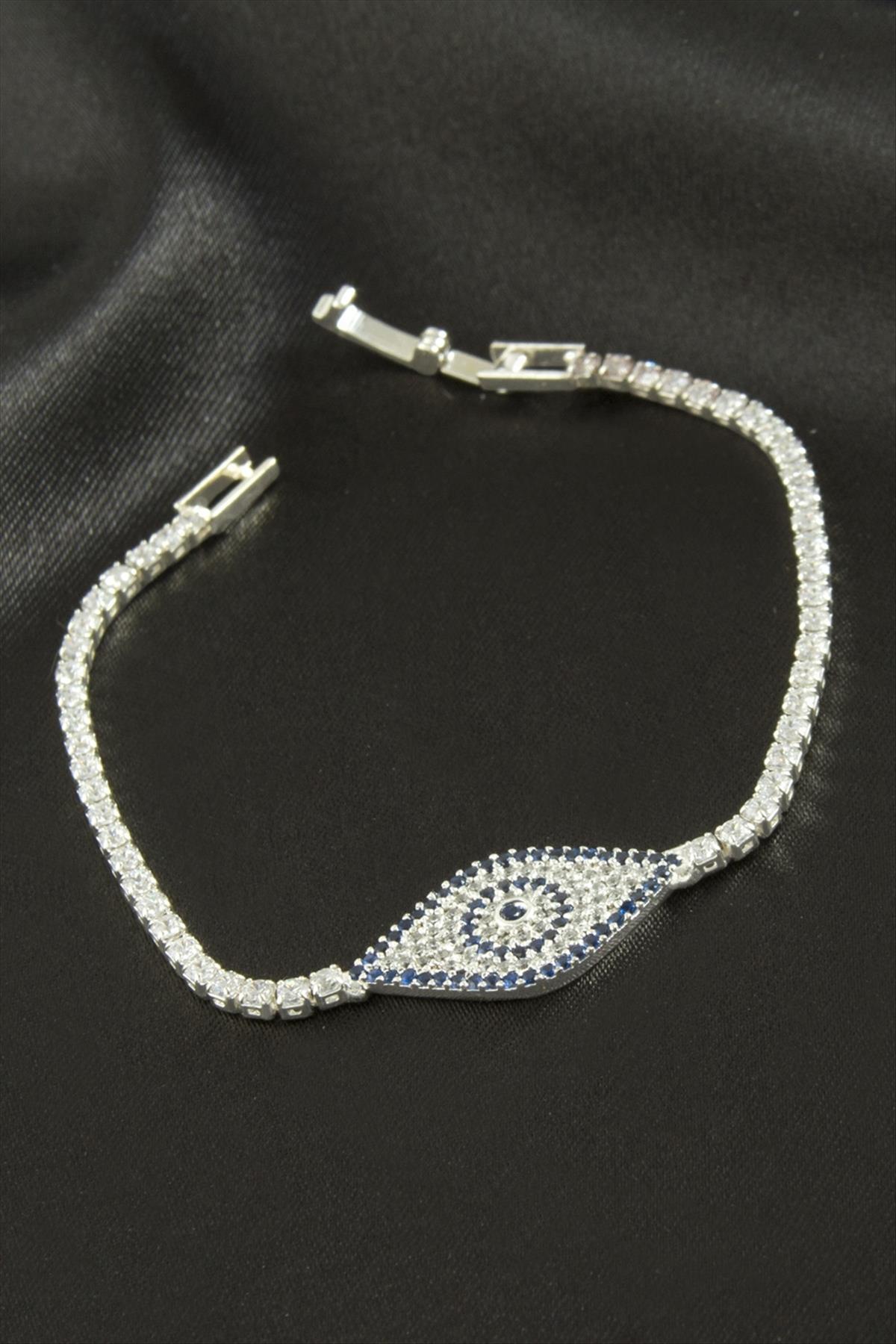 Göz Zirkon Taşlı Çocuk Bileklik 16 cm