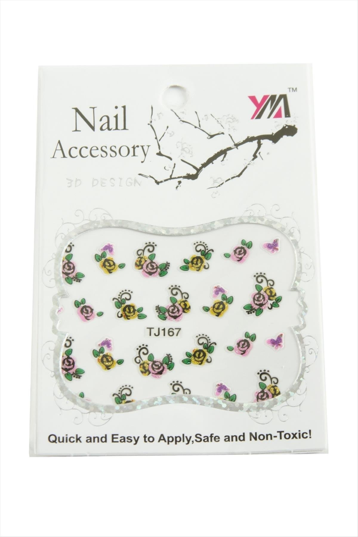 Gül Tırnak Aksesuarı Tattoo Sticker