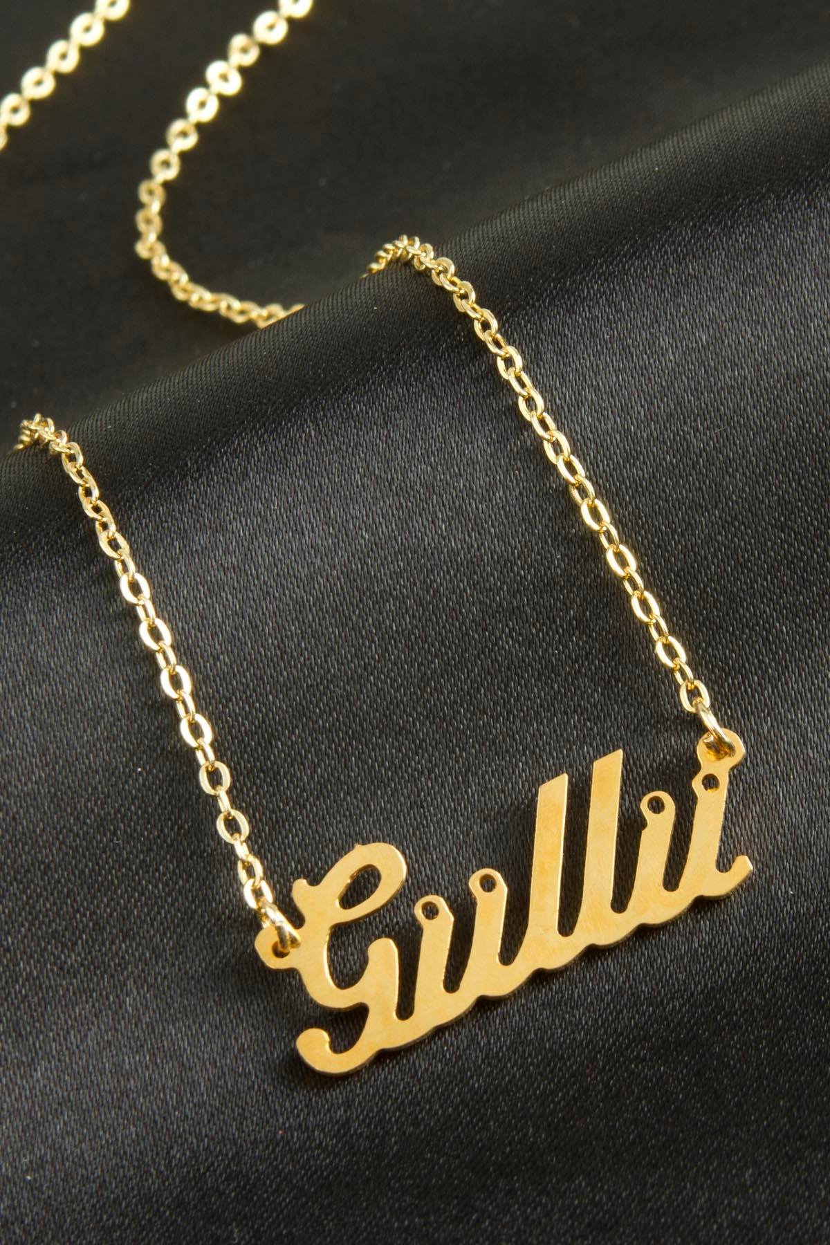 Güllü İsimli Kolye (Kişiye Özel)