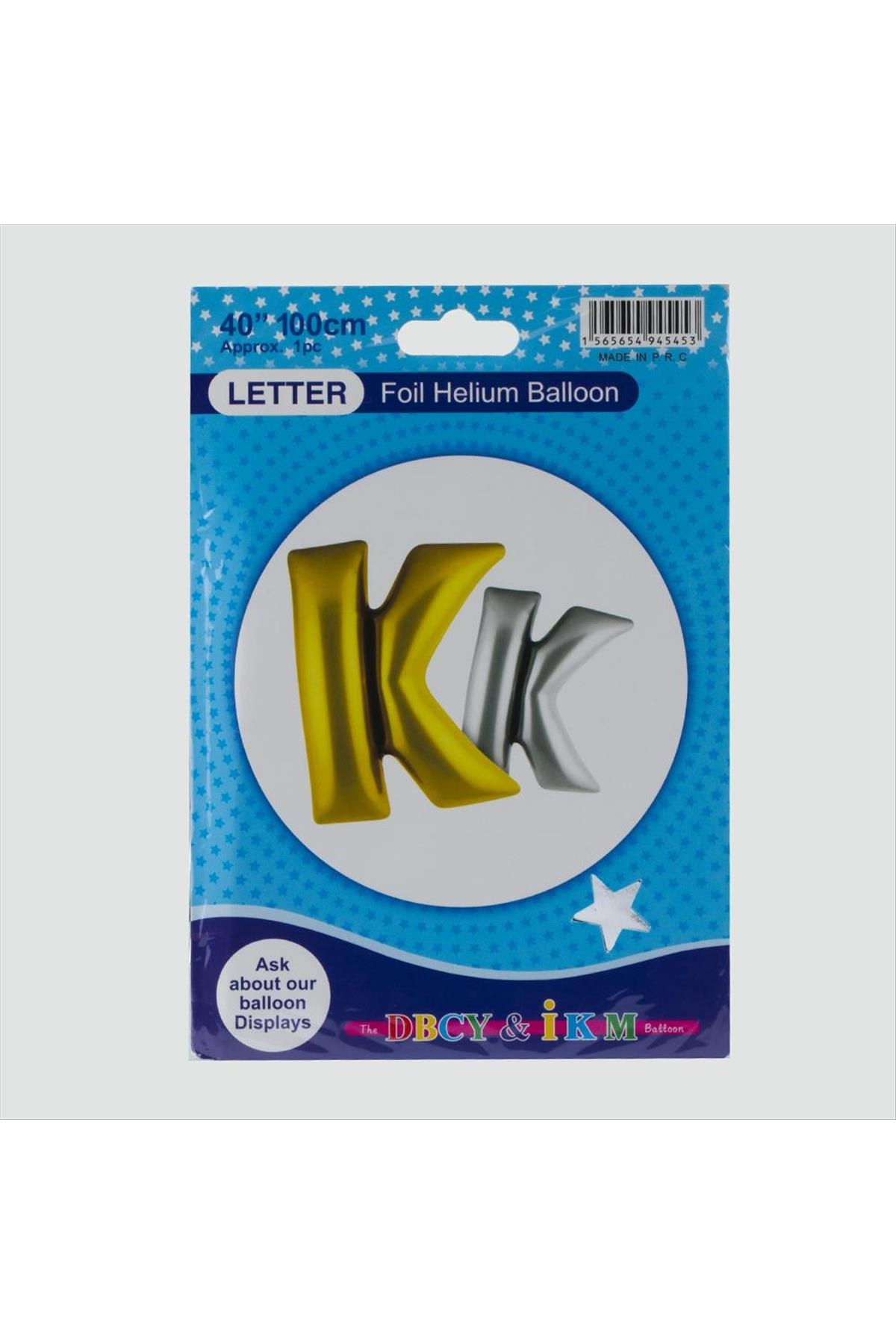 Gümüş Renkli 40*100 Harfli Folyo Balon