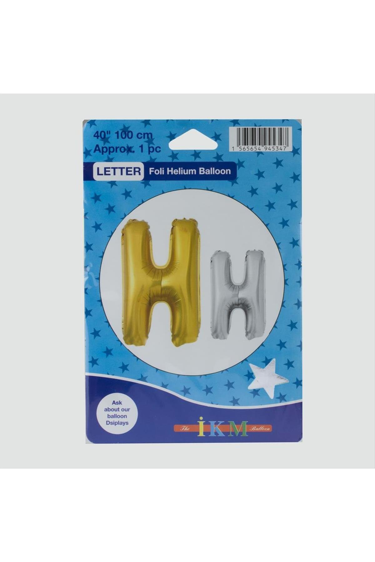 Gümüş Renkli 40*100 Harfli Folyo Balon