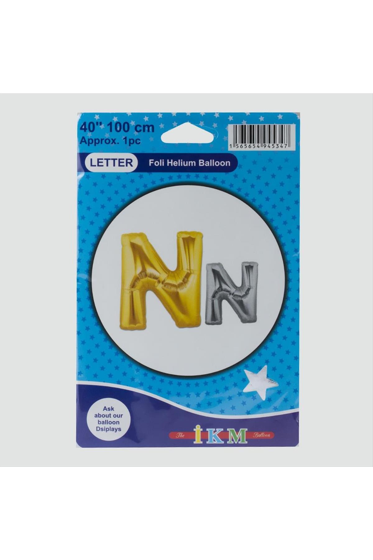 Gümüş Renkli 40*100 Harfli Folyo Balon