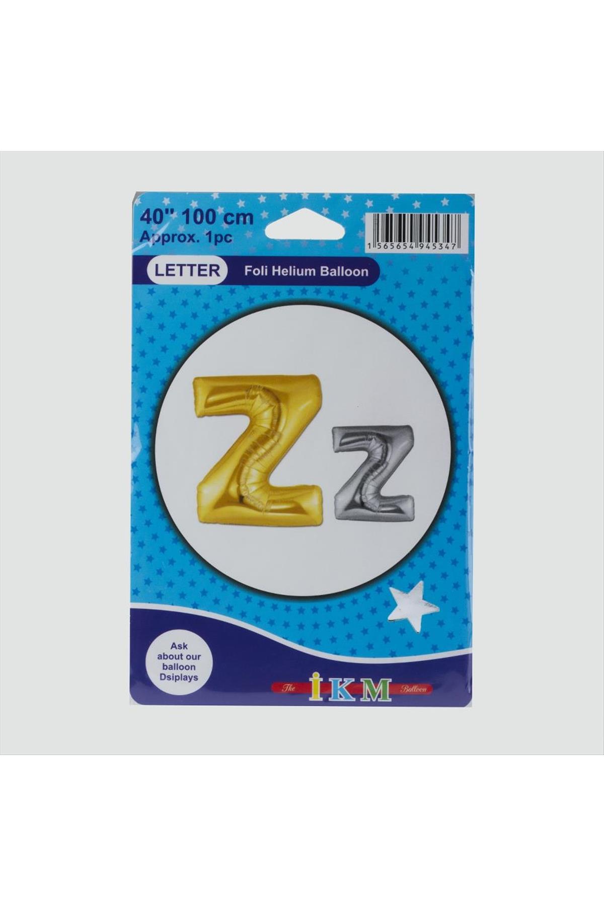 Gümüş Renkli 40*100 Harfli Folyo Balon