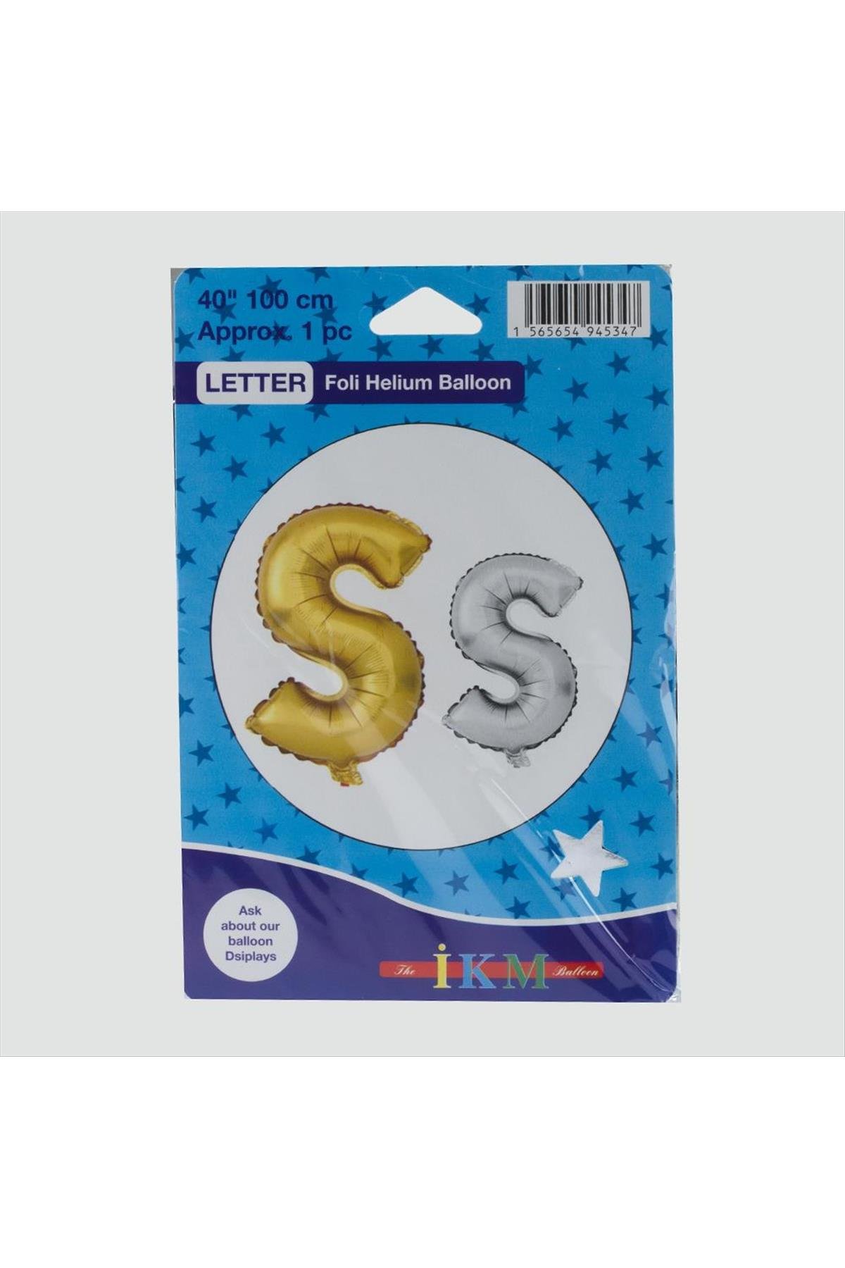 Gümüş Renkli 40*100 Harfli Folyo Balon