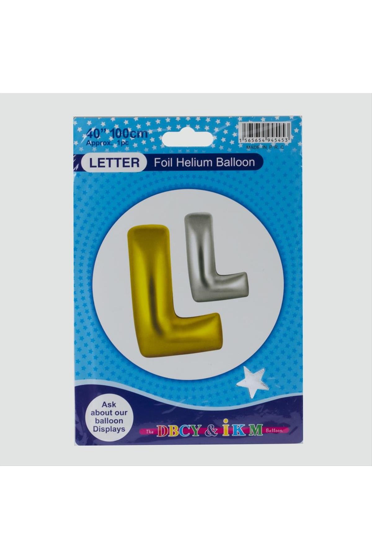 Gümüş Renkli 40*100 Harfli Folyo Balon