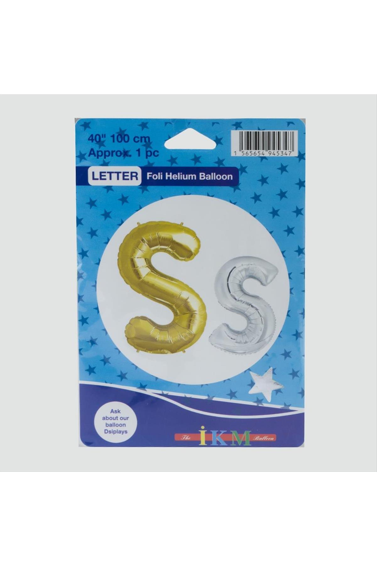 Gümüş Renkli 40*100 Harfli Folyo Balon