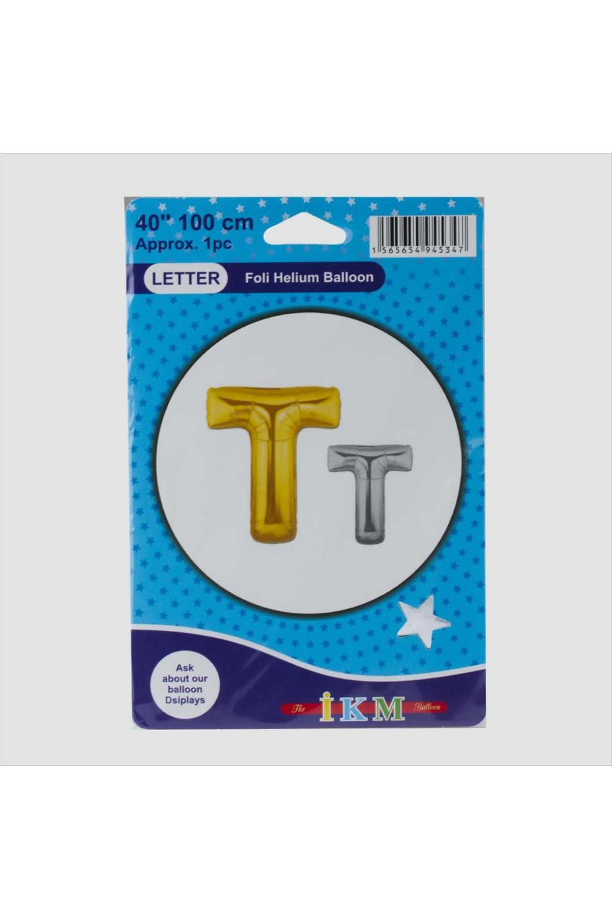 Gümüş Renkli 40*100 Harfli Folyo Balon