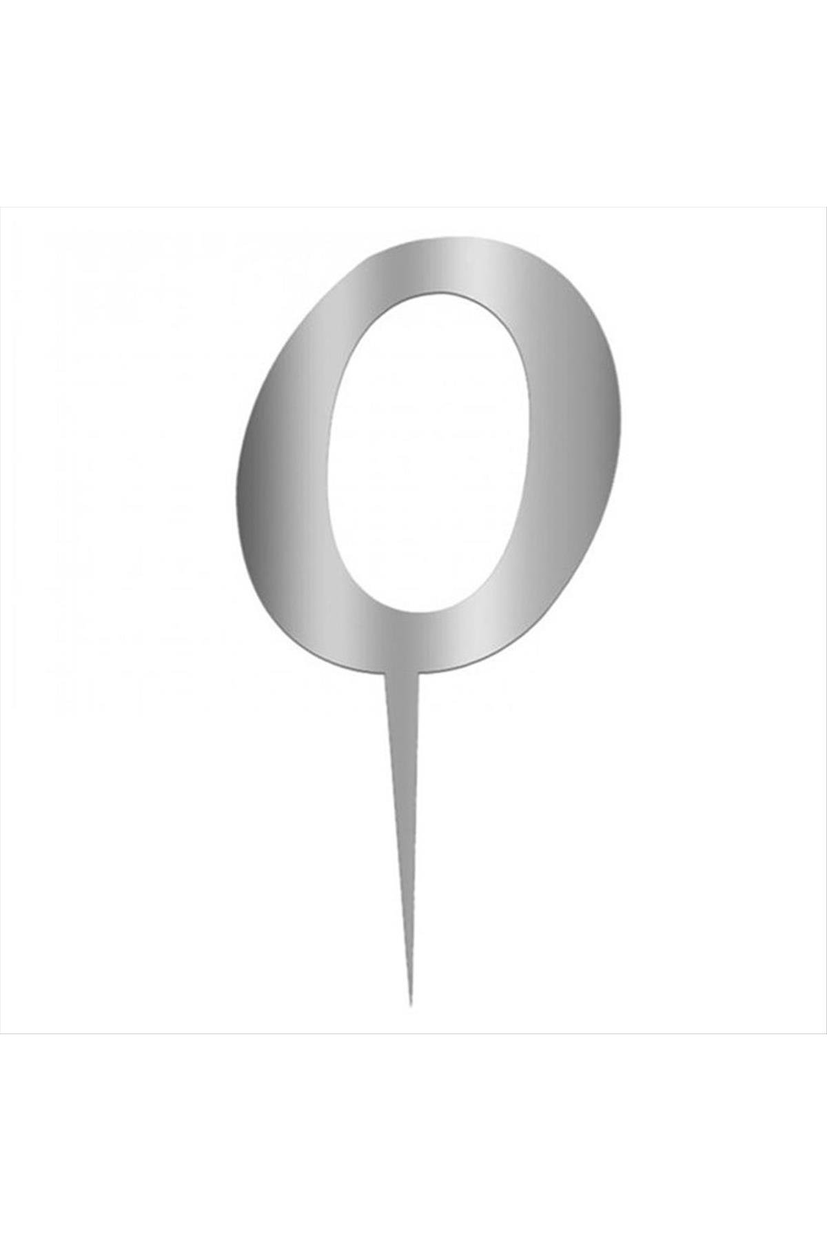 Gümüş Renkli Harf Pasta ve Kek Pleksi