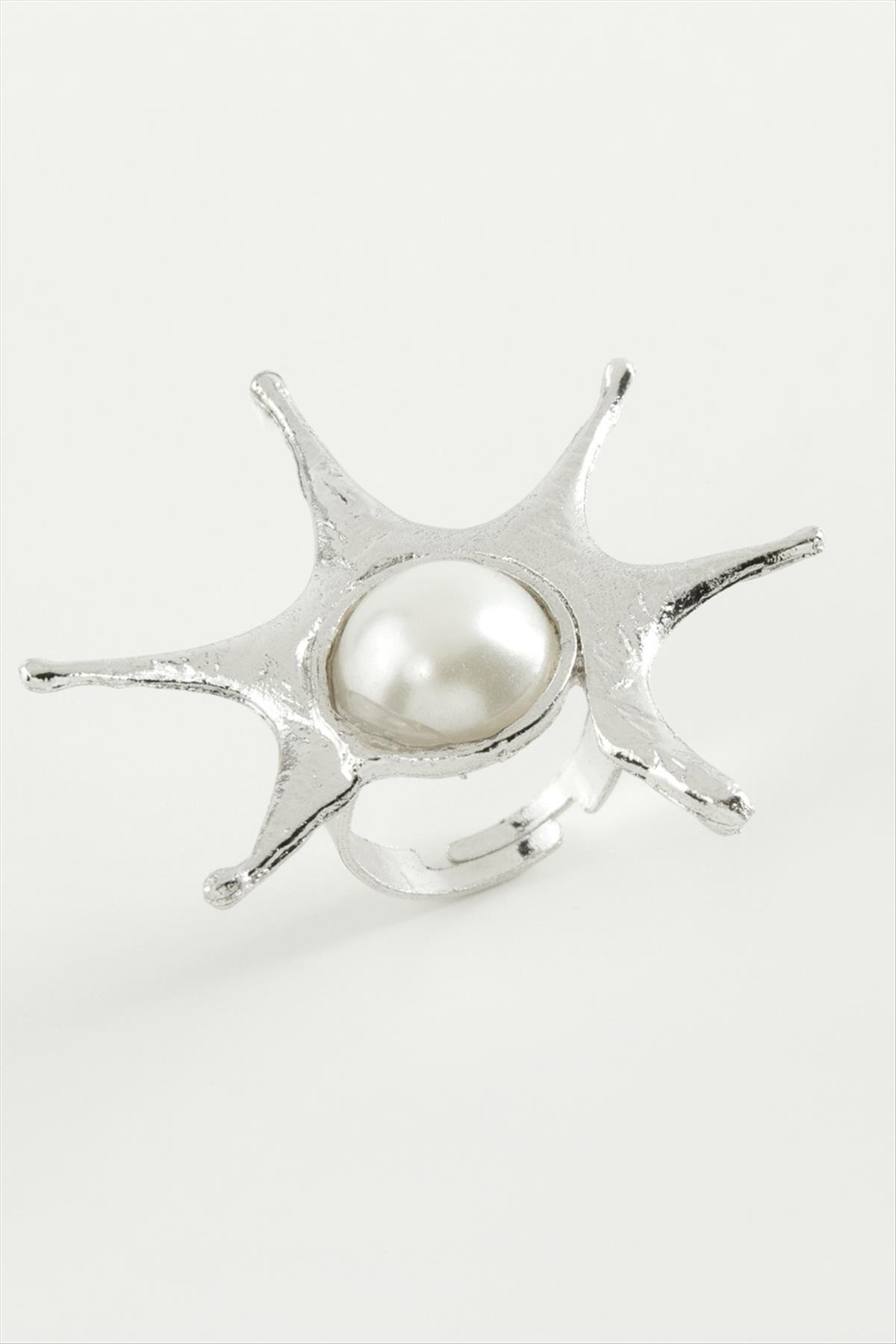 Güneş İnci Metal Yüzük