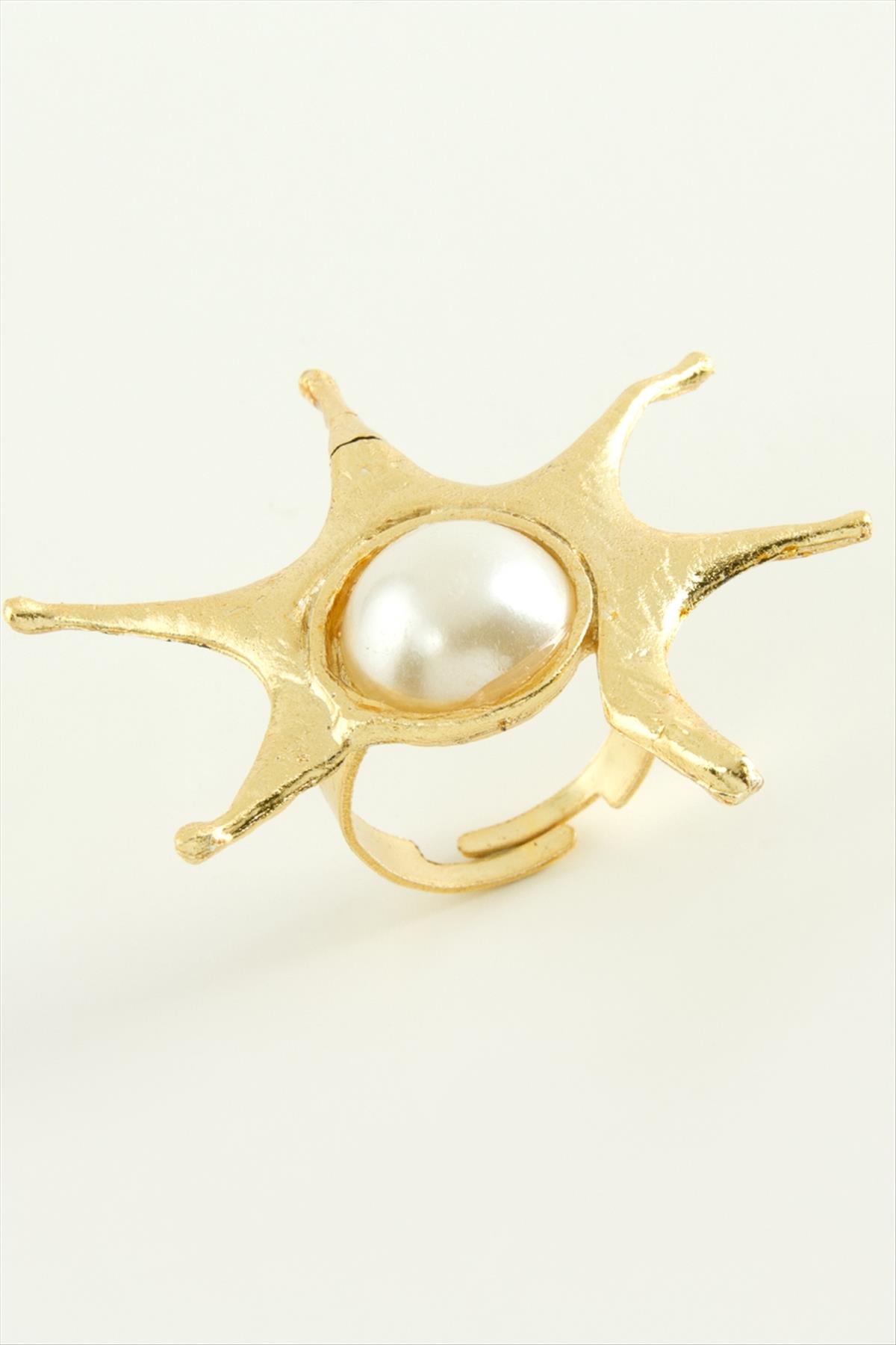 Güneş İnci Metal Yüzük