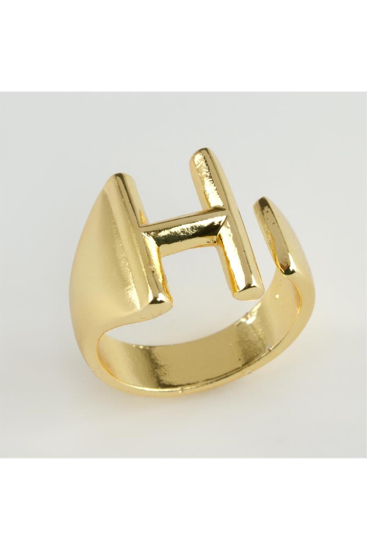 Harfli Lüx Metal Yüzük