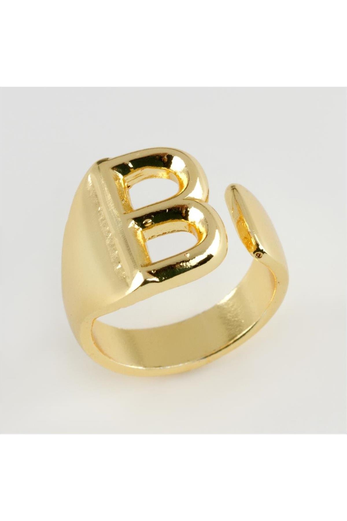 Harfli Lüx Metal Yüzük