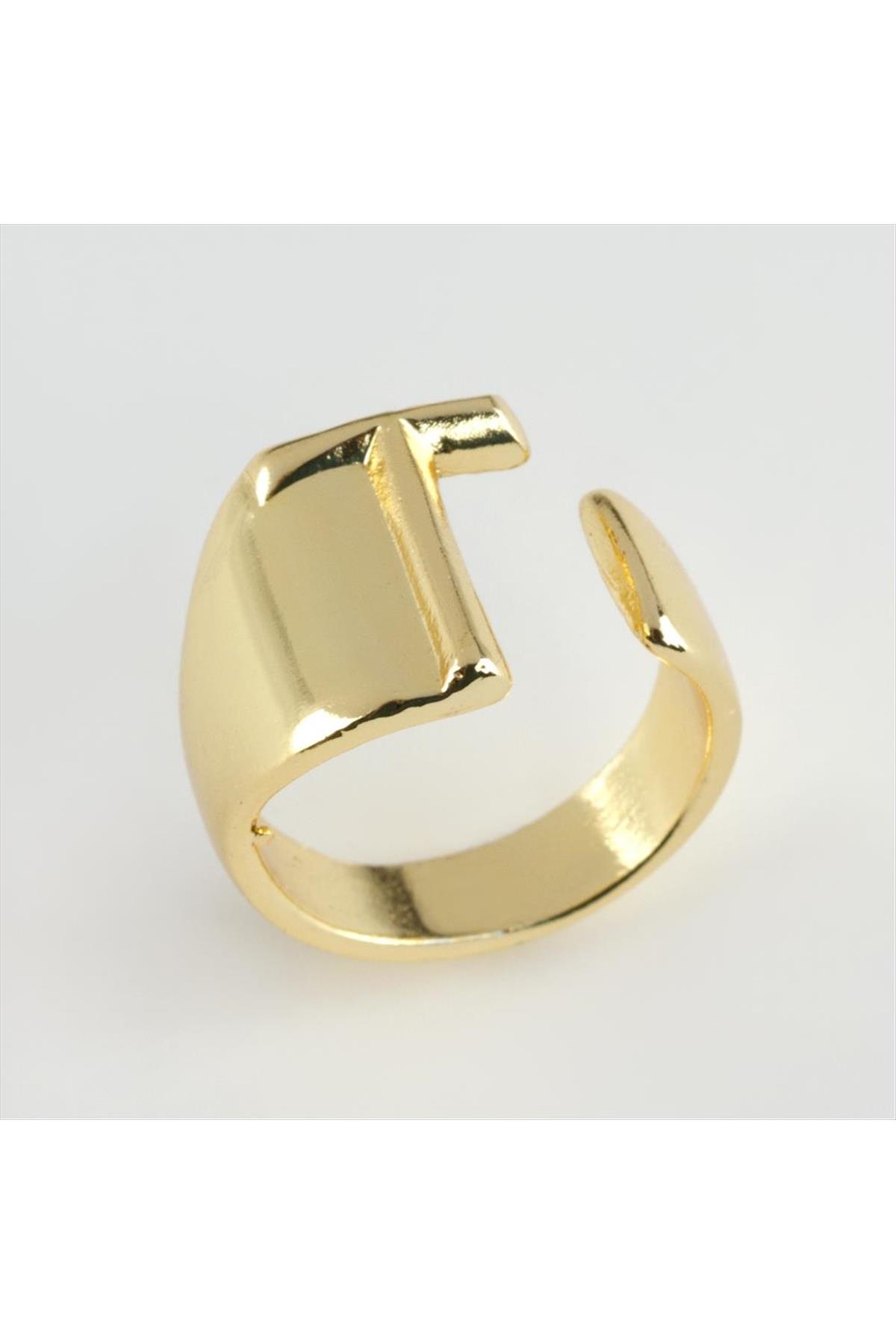 Harfli Lüx Metal Yüzük