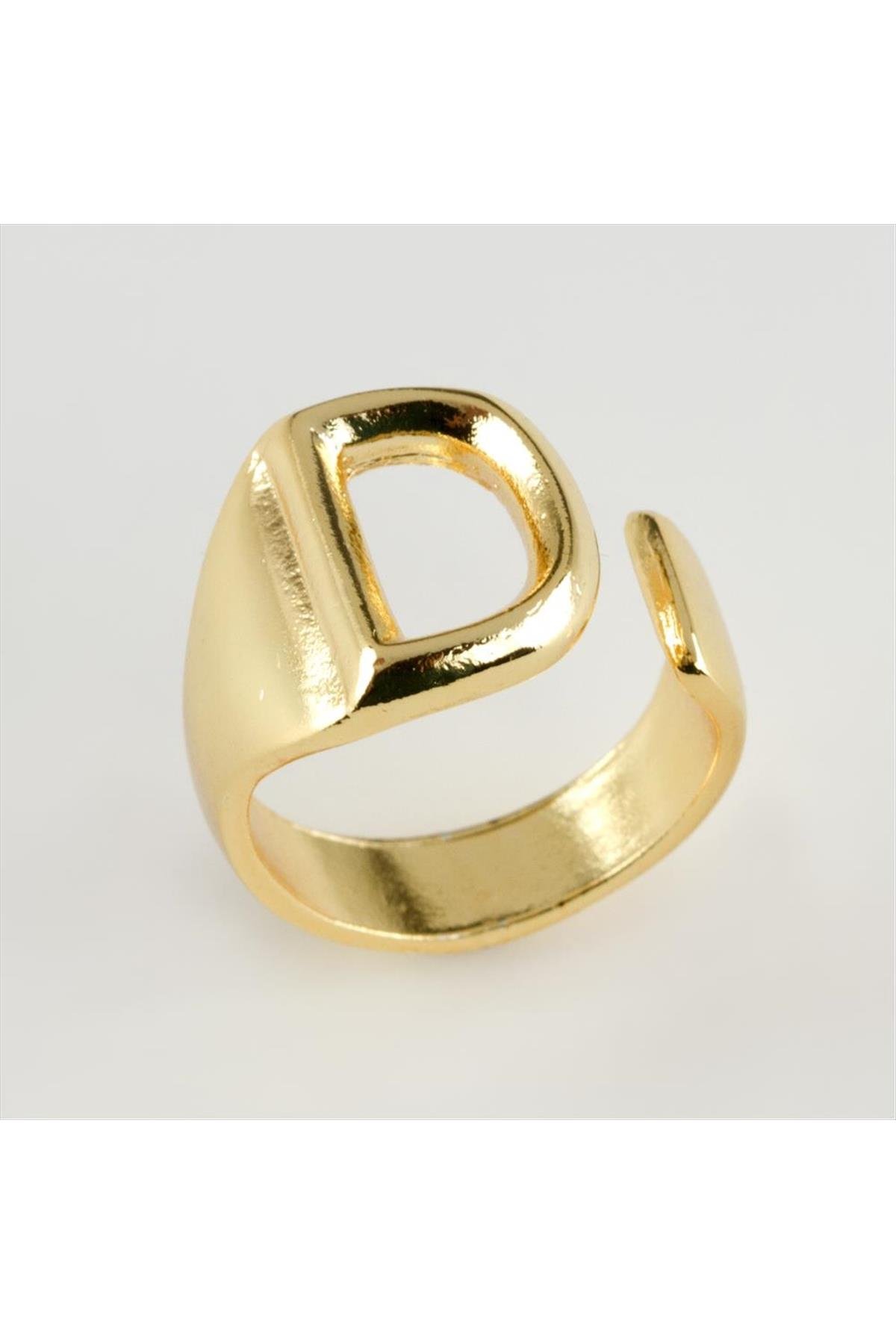 Harfli Lüx Metal Yüzük