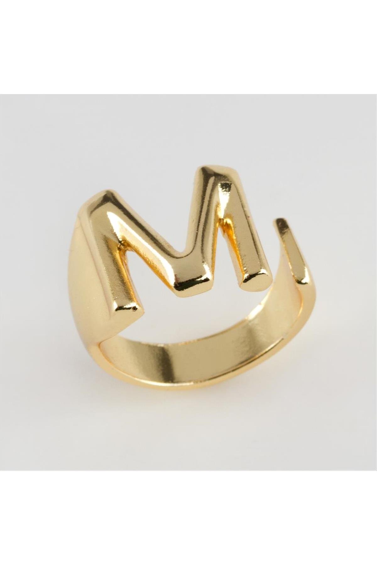 Harfli Lüx Metal Yüzük