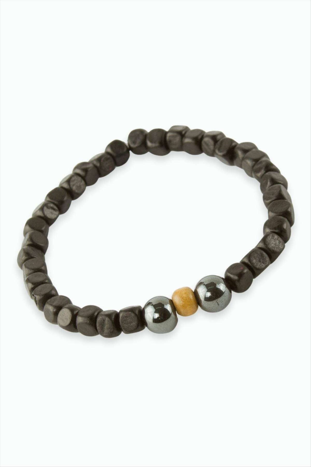 Hematit Bambu Ahşap Bileklik