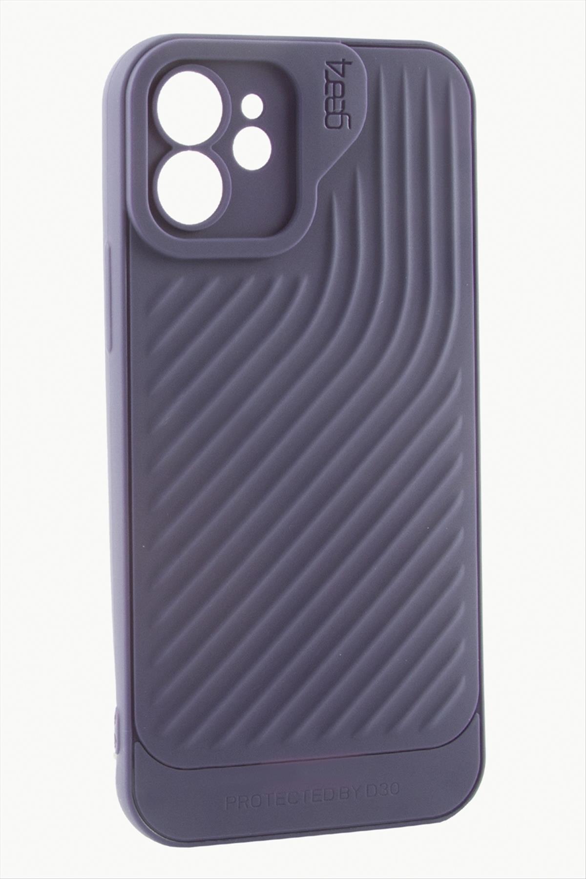 iPhone 12 6.1 Çizgili Lüx Gear Silikon Kılıf