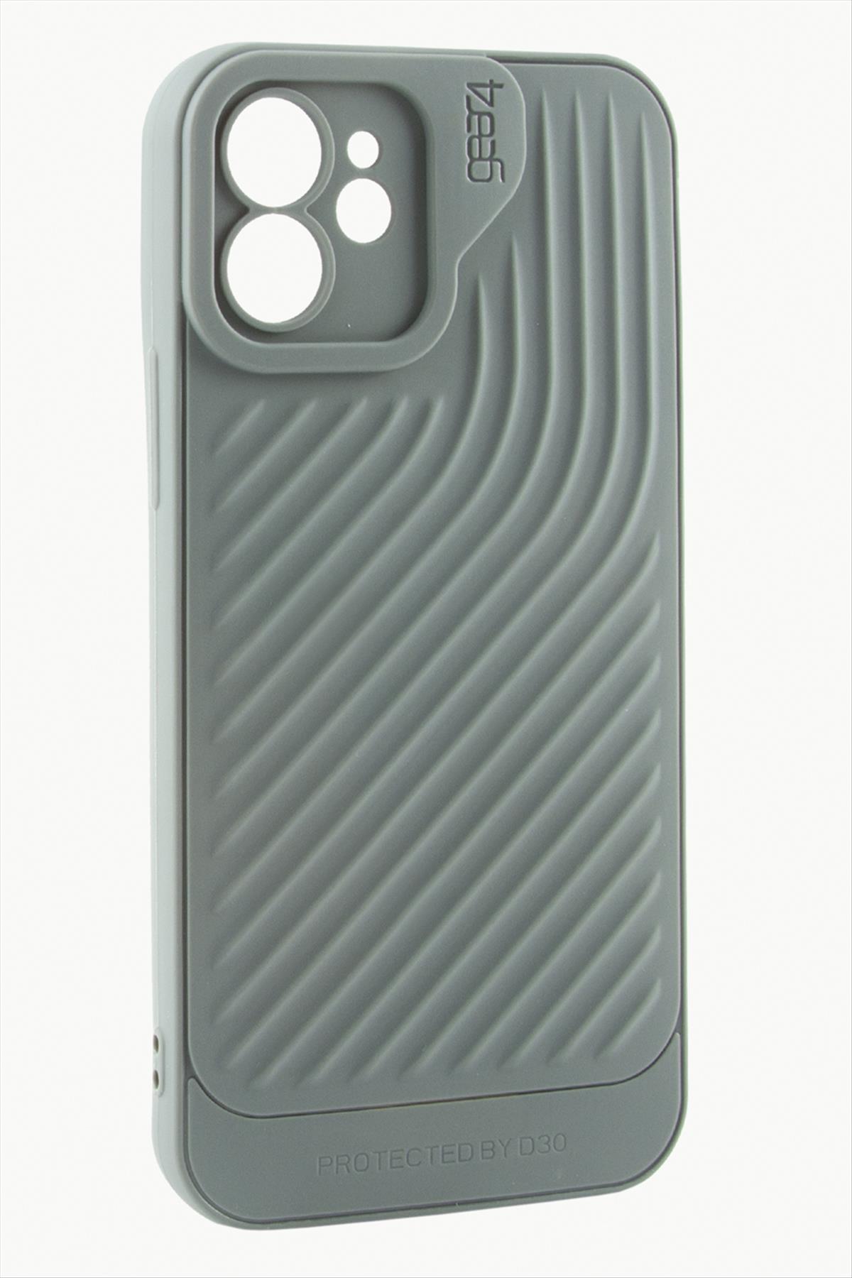 iPhone 12 6.1 Çizgili Lüx Gear Silikon Kılıf