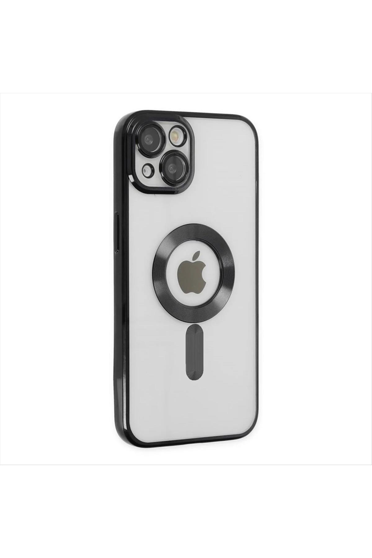 iPhone 14 Plus Lüx Magsaff Lazer Silikon Kılıf (Kamera Korumalı)