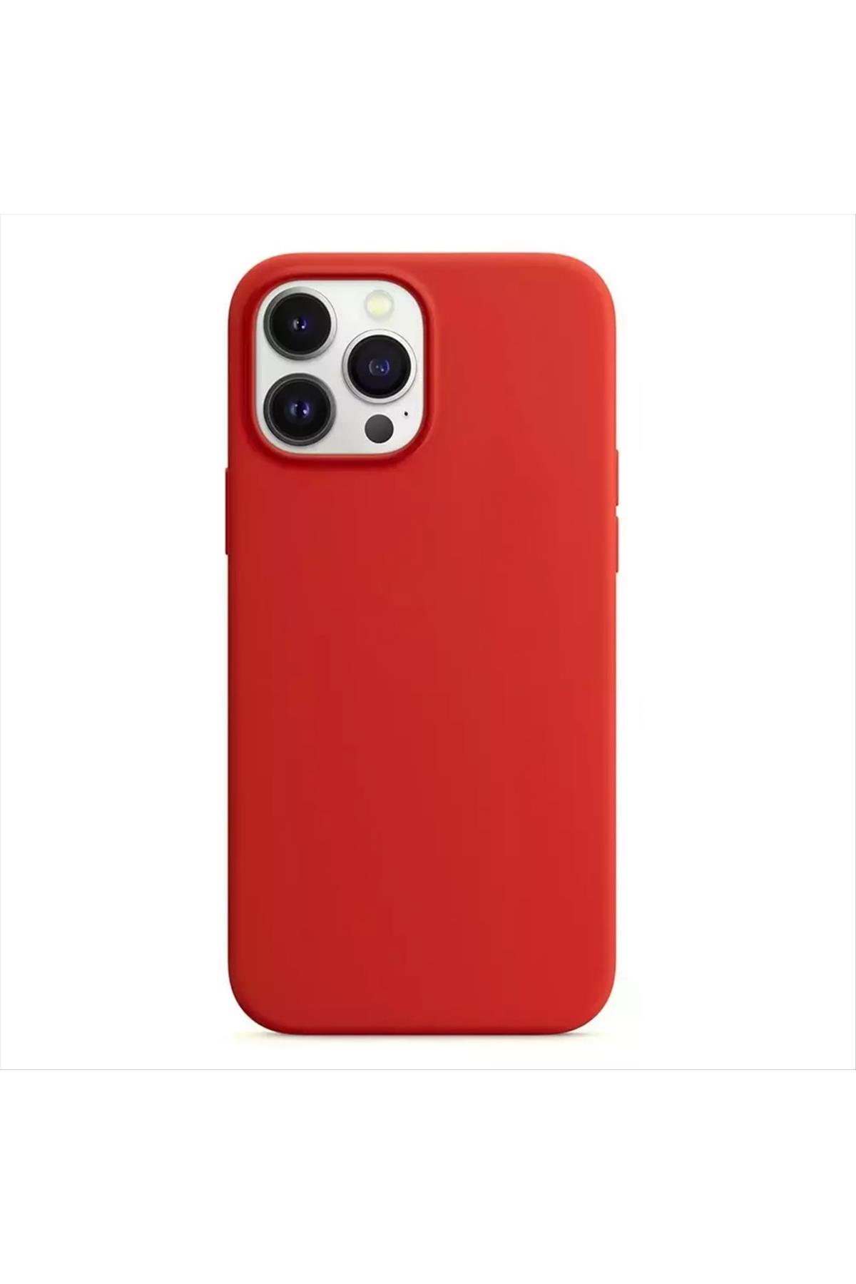 iPhone 14 Pro Kadife Kaplı Lüx Lansman Silikon Kılıf