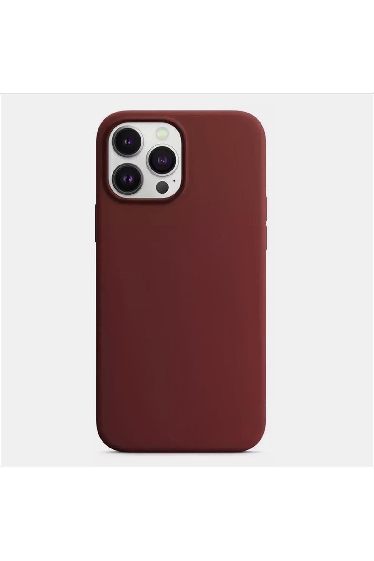 iPhone 14 Pro Max Kadife Kaplı Lüx Lansman Silikon Kılıf