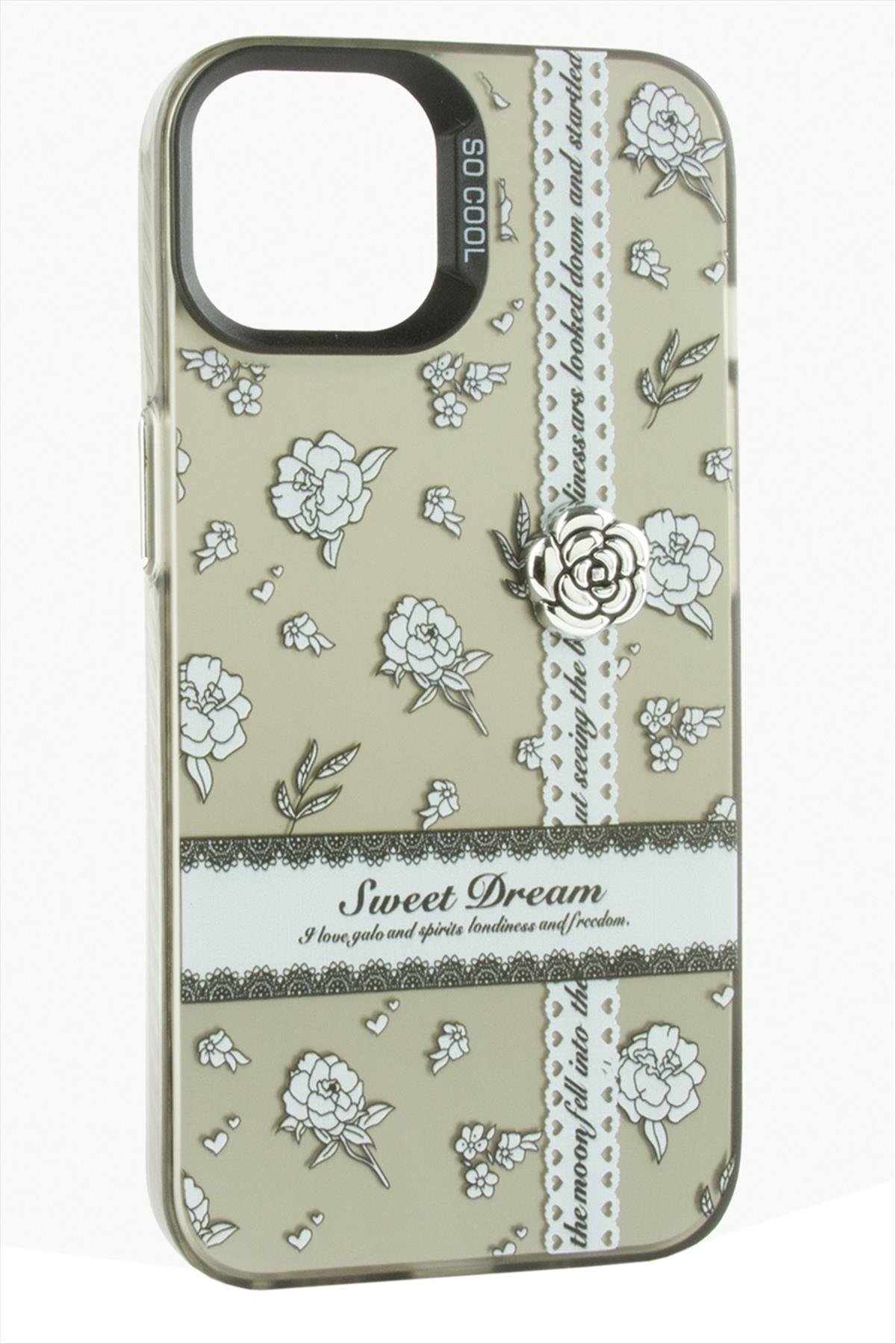 iPhone 15 Gül Lüx Sweet Silikon Kılıf