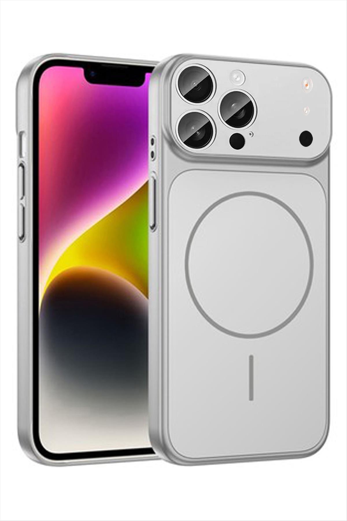 İphone 16 Pro Uyumlu 17 Pro Max Görünümlü Magsaff Kapak Kılıf