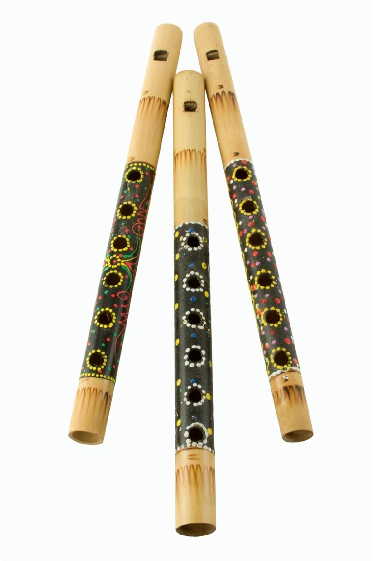 İşlemeli Bambu Flüt