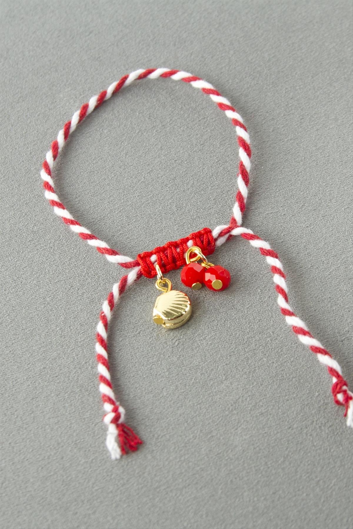 İstiridye Kristal Marteniçka İp Bileklik