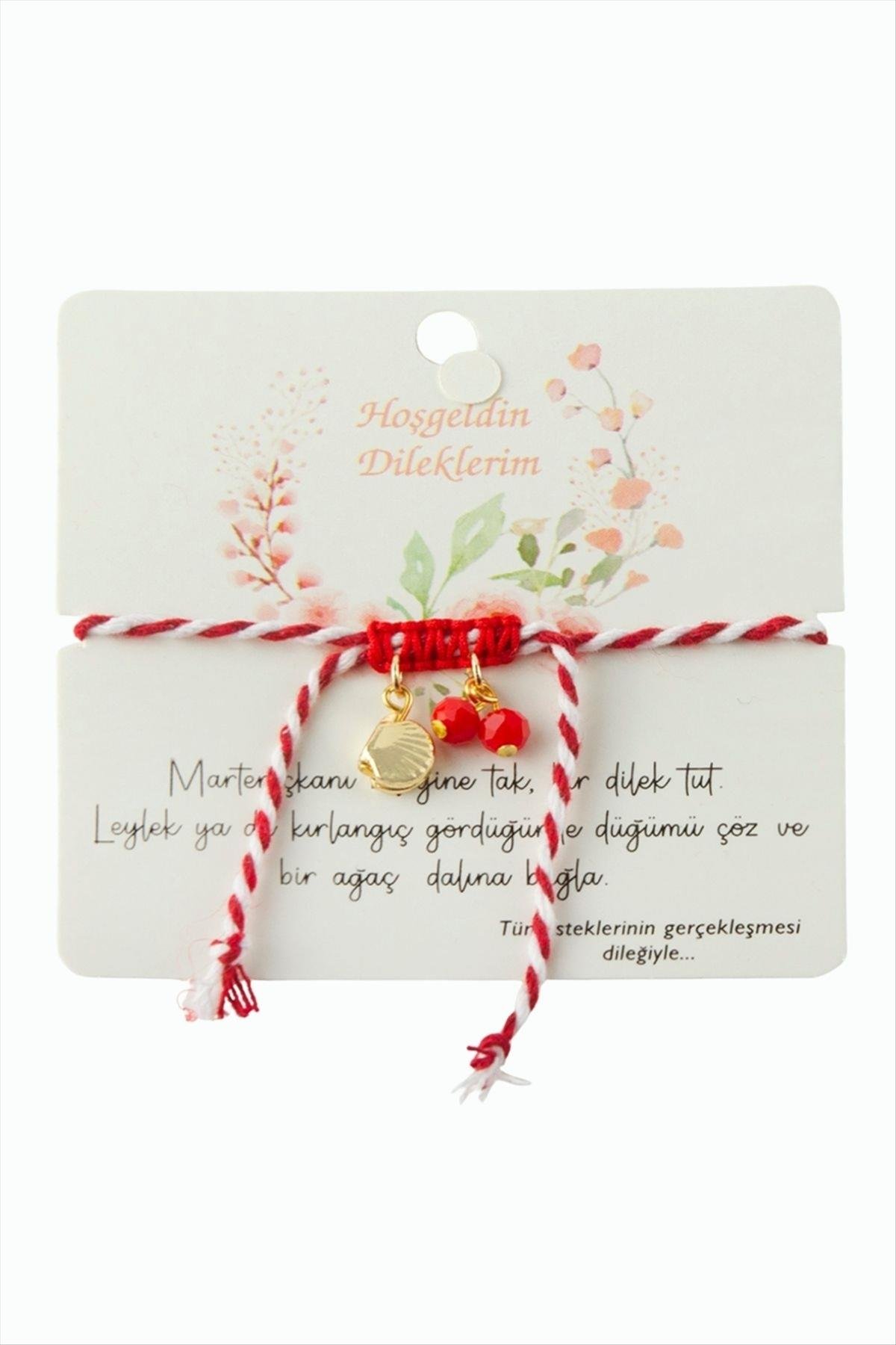 İstiridye Kristal Marteniçka İp Bileklik