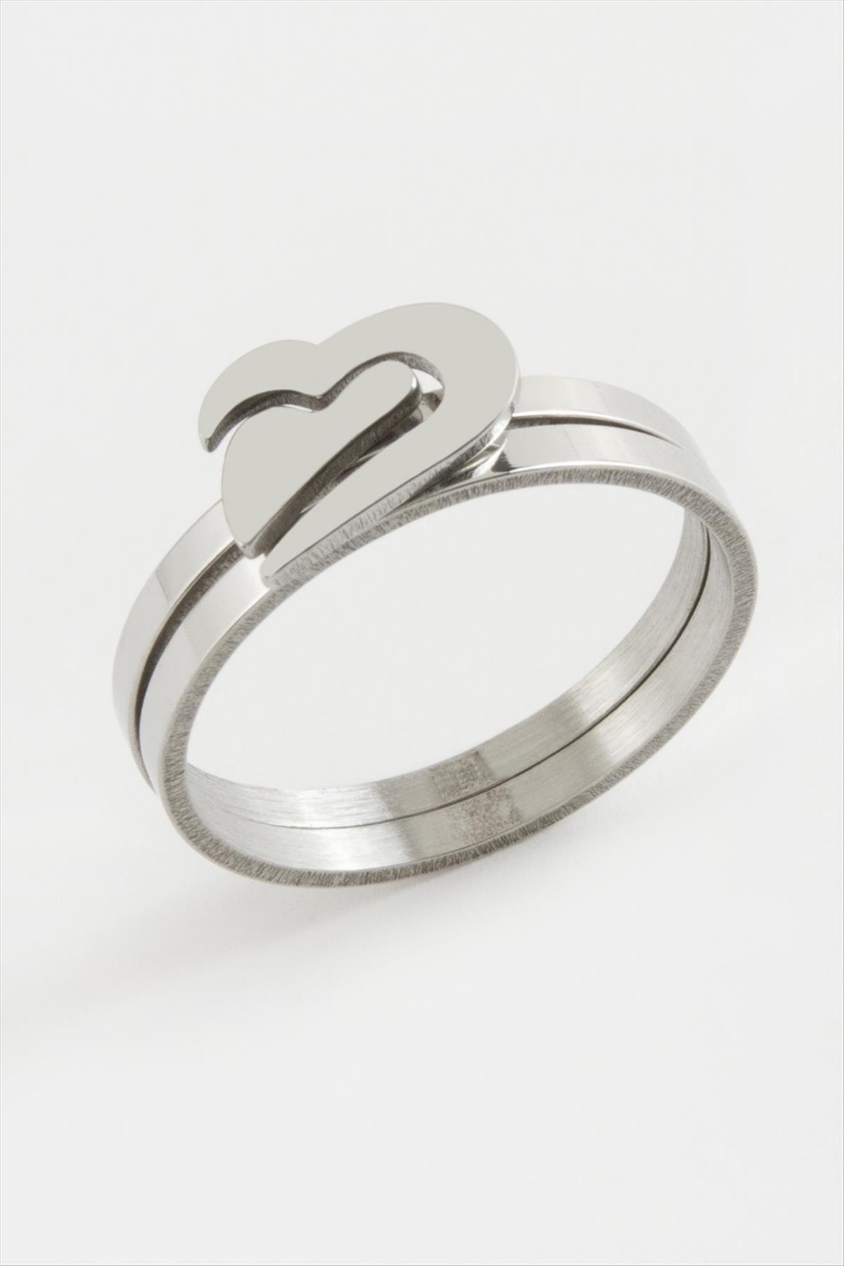 Kalp Çift Yüzük