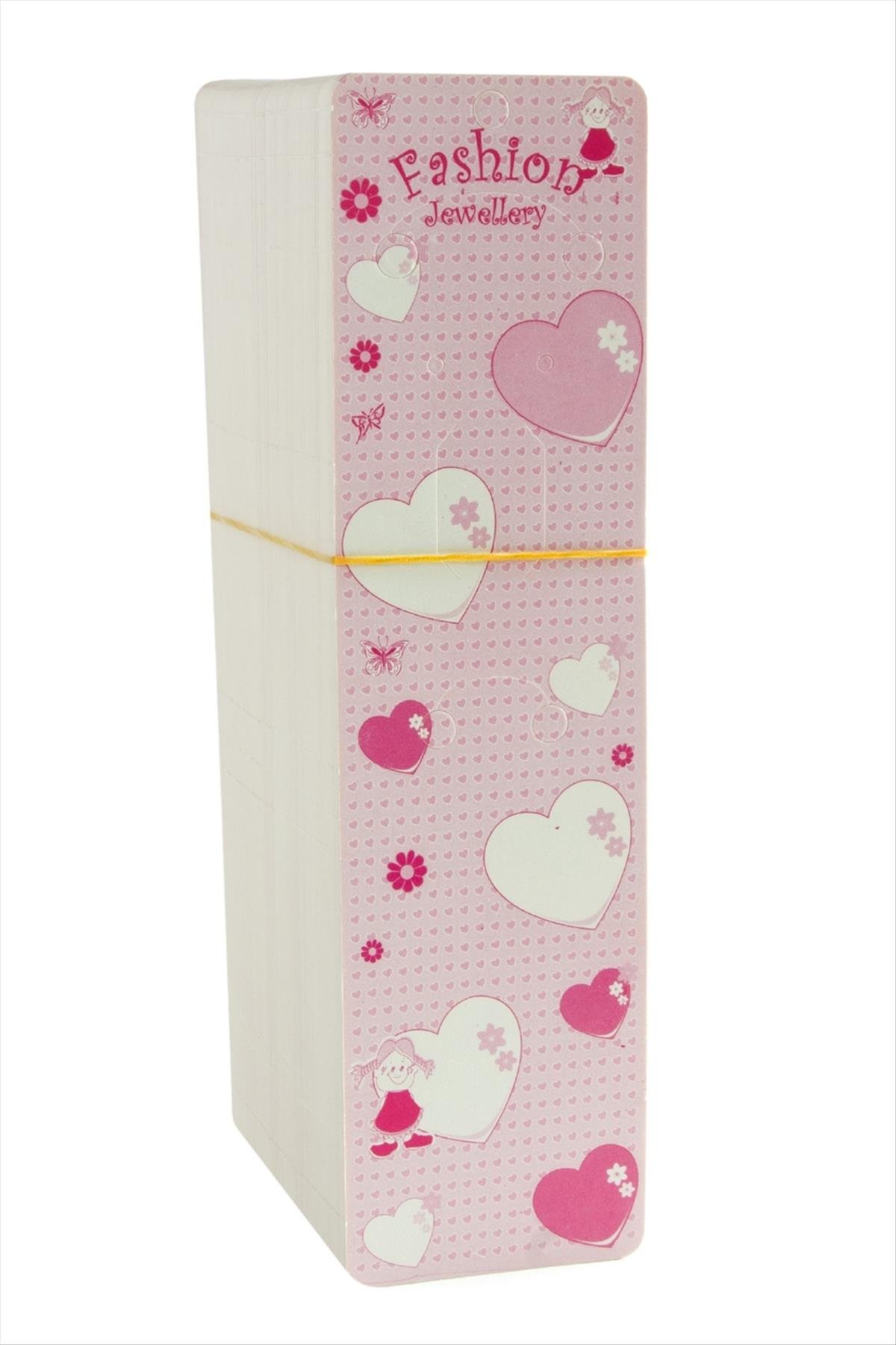 Kalp Dik Set Kolye Kartı