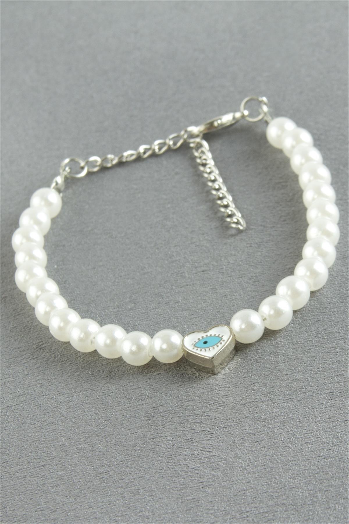 Kalp Göz İnci Bileklik