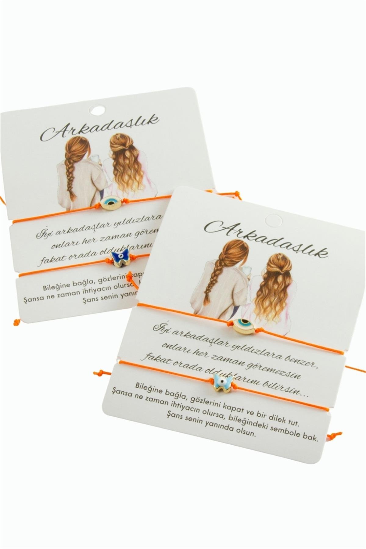 Kalp İp Bileklik 2 Adet