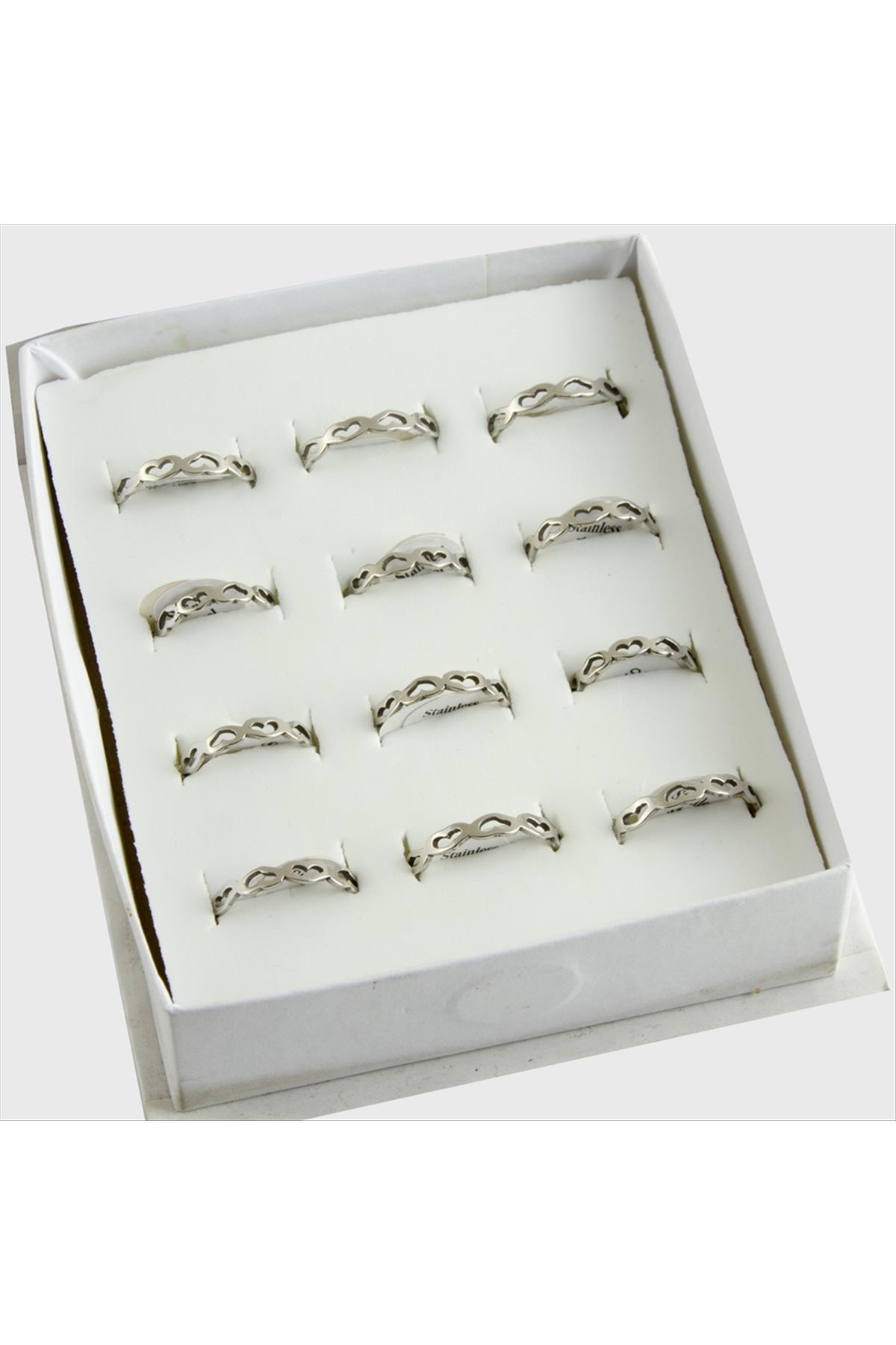 Kalp Lüks Çelik Yüzük