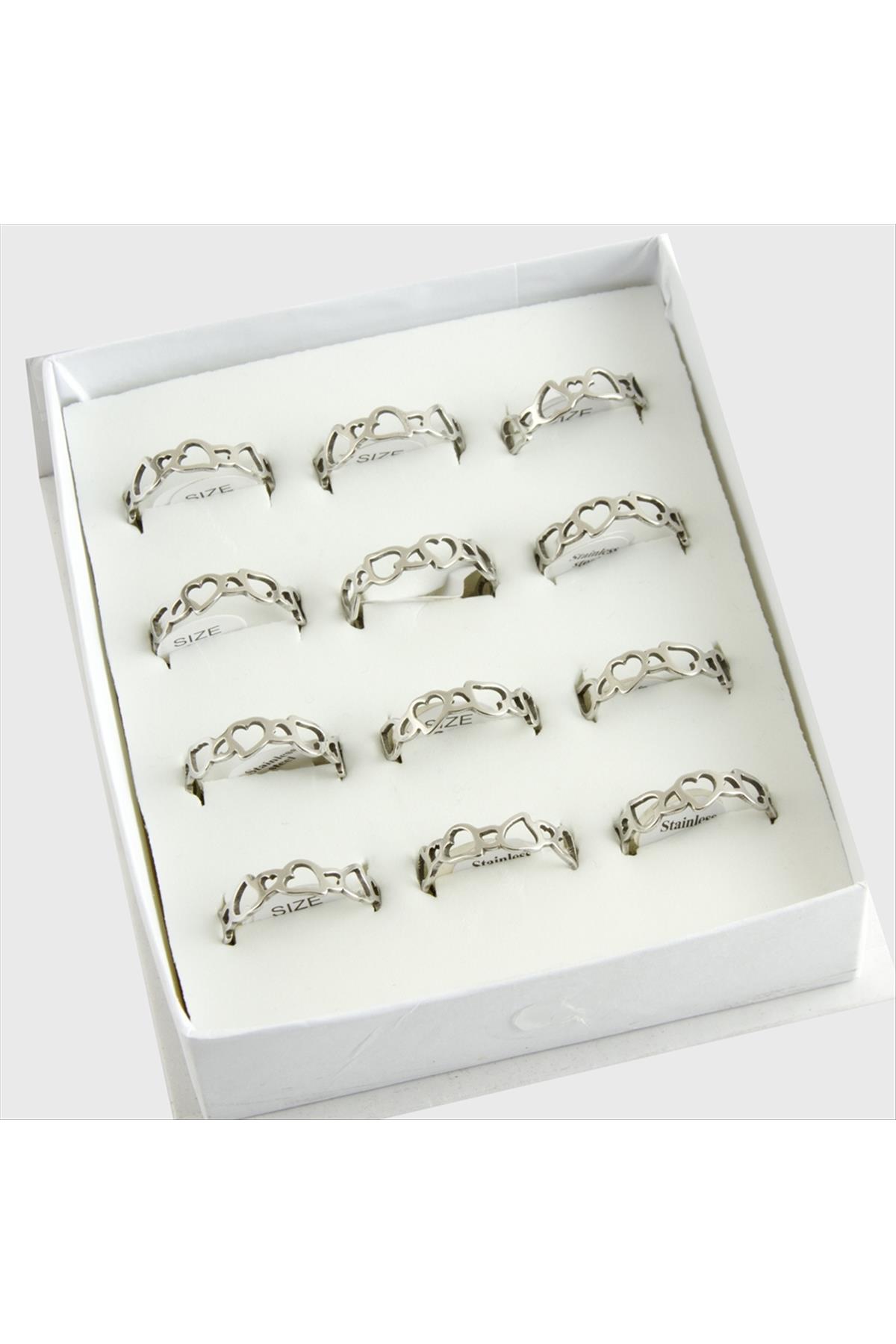 Kalp Lüks Çelik Yüzük