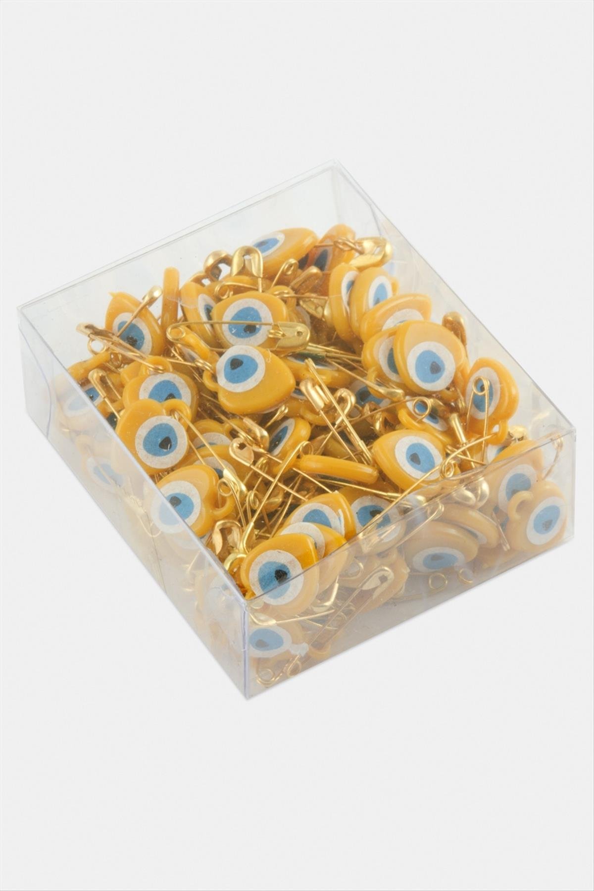 Kalp Nazar Boncuklu Çengel İğne 100 Adet