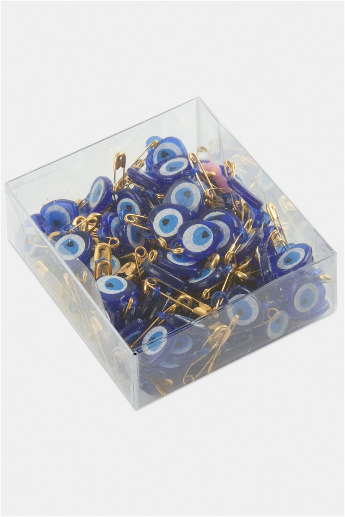 Kalp Nazar Boncuklu Çengel İğne 100 Adet