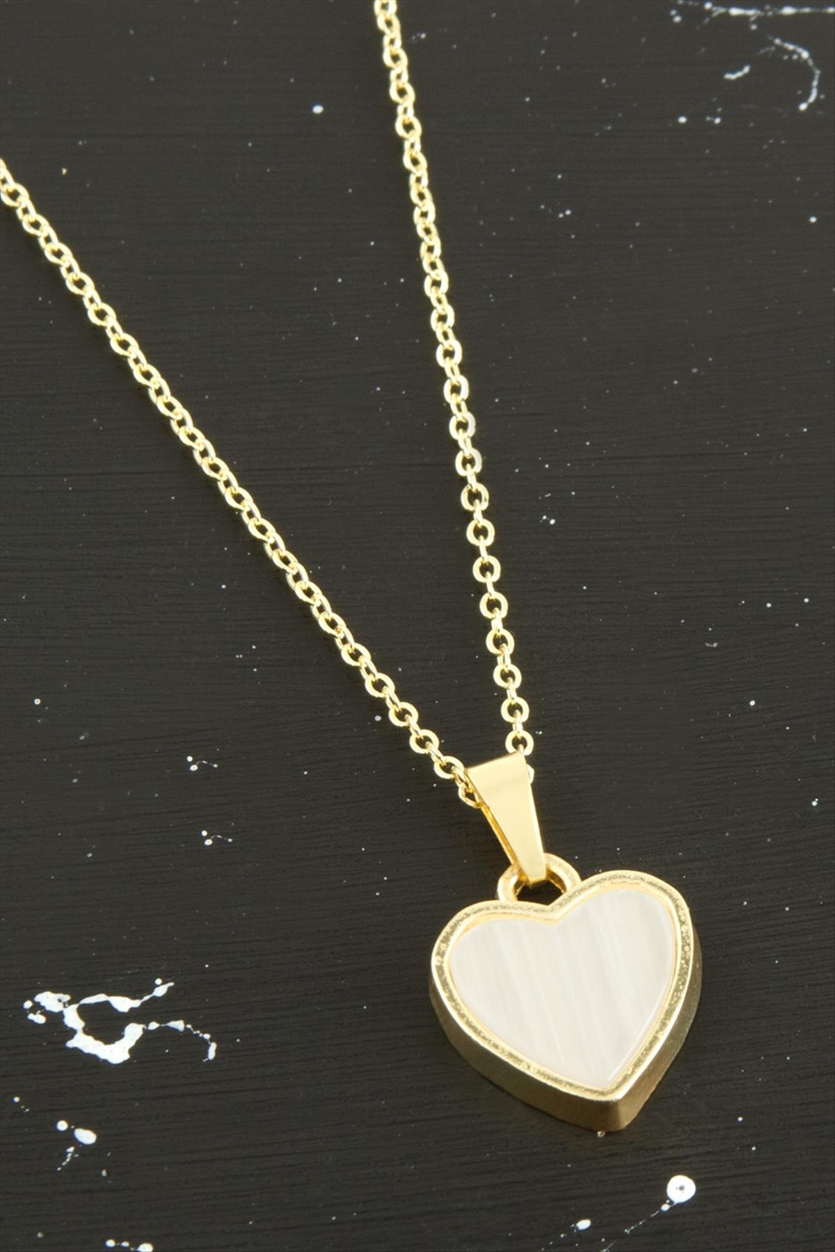 Kalp Polyester Kolye