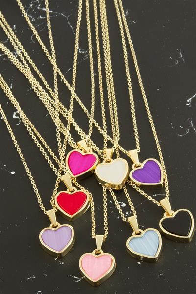 Kalp Polyester Kolye