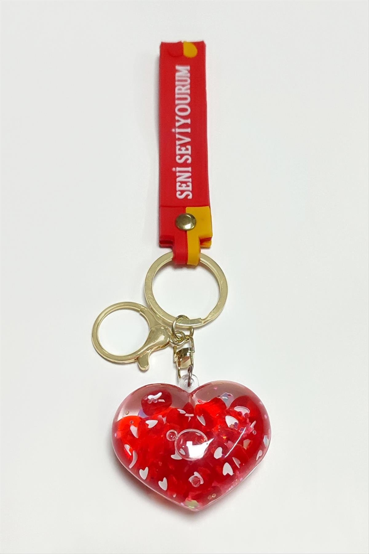 Kalp Seni Seviyorum Yazılı Silikon Anahtarlık