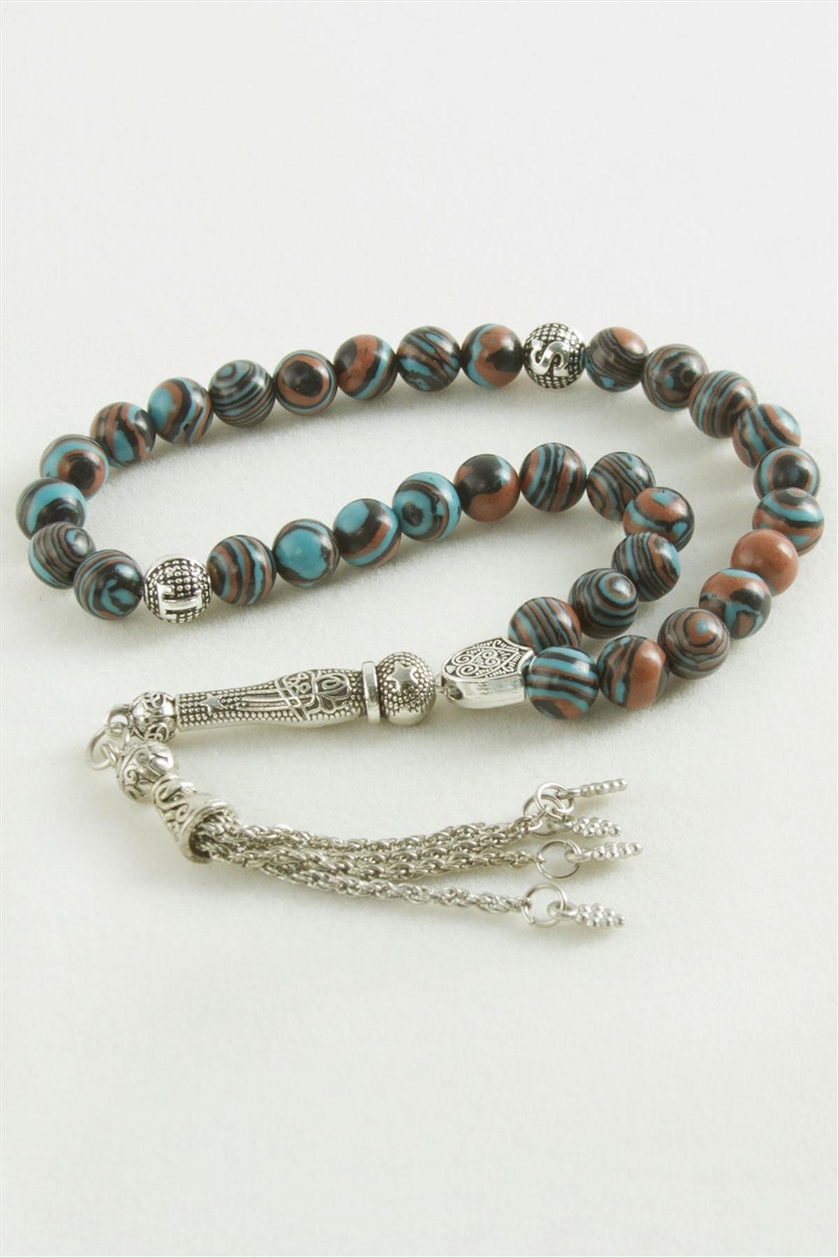 Karadeniz Fırtınası Akik Doğaltaş Tesbih 8 mm