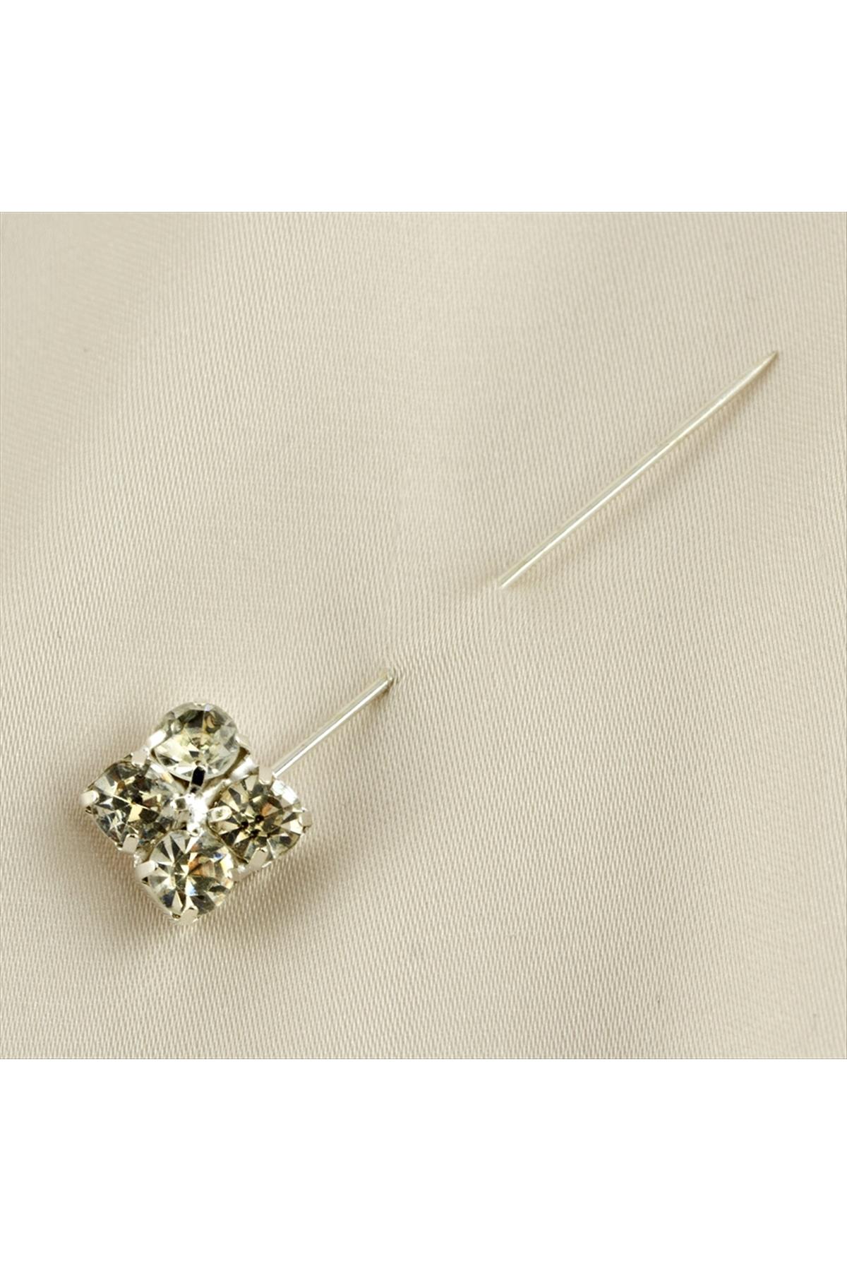 Kare Taşlı Eşarp İğnesi