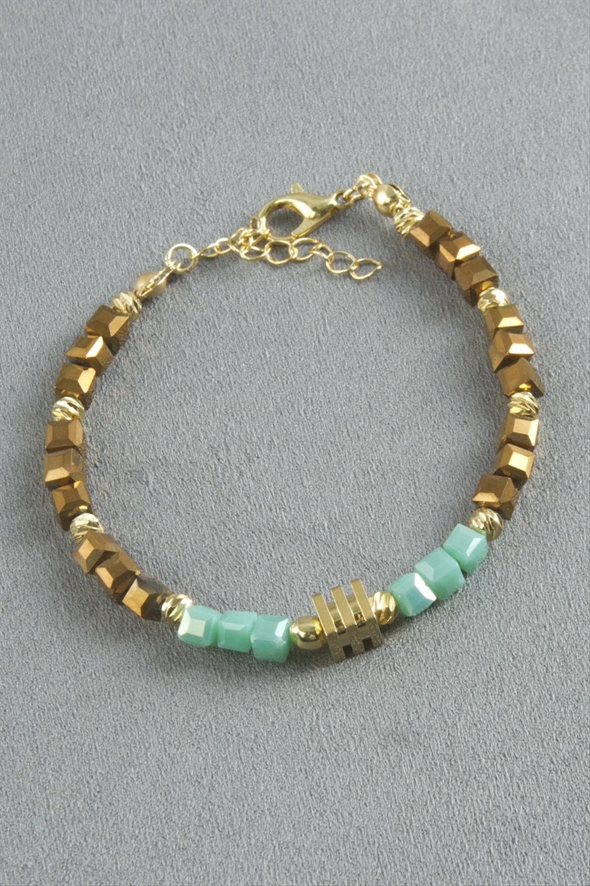 Karışık Figürlü Küp Kristal Bileklik